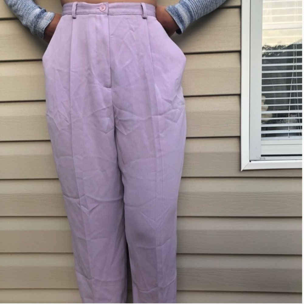 ⭐️Vintage Lilac Pleated Work Pants⭐️